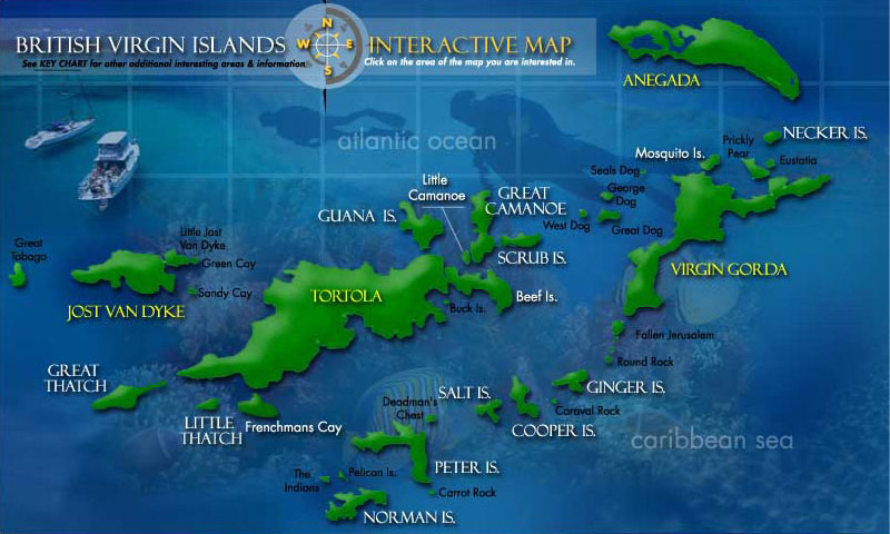 carte Iles Vierges Britanniques